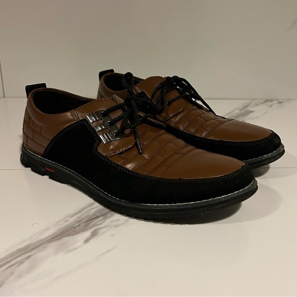 Gatsby Genuine Leather Orthopaedic Brown Oxfords Size 11.5 (45) - Picture 1 of 7